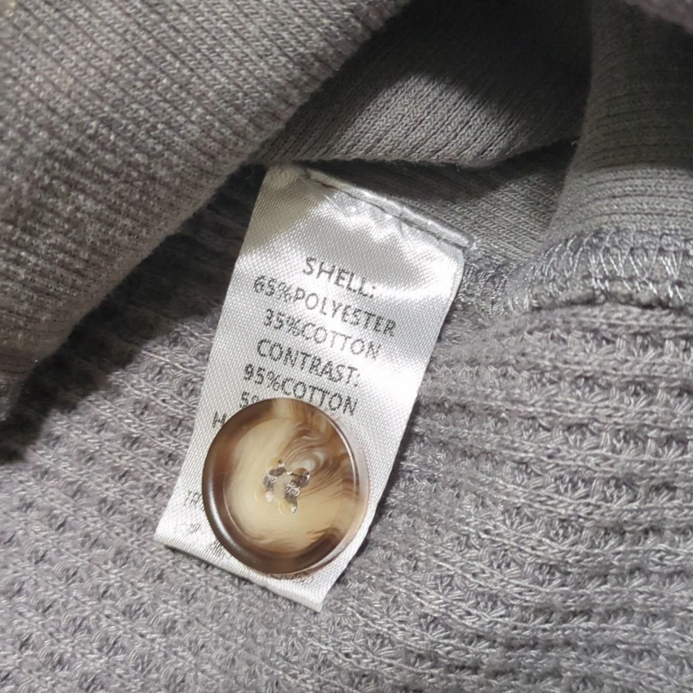 Shop Talulah Oversized Button Down Thermal Stone Washed Gray Shacket - Picture 11 of 11